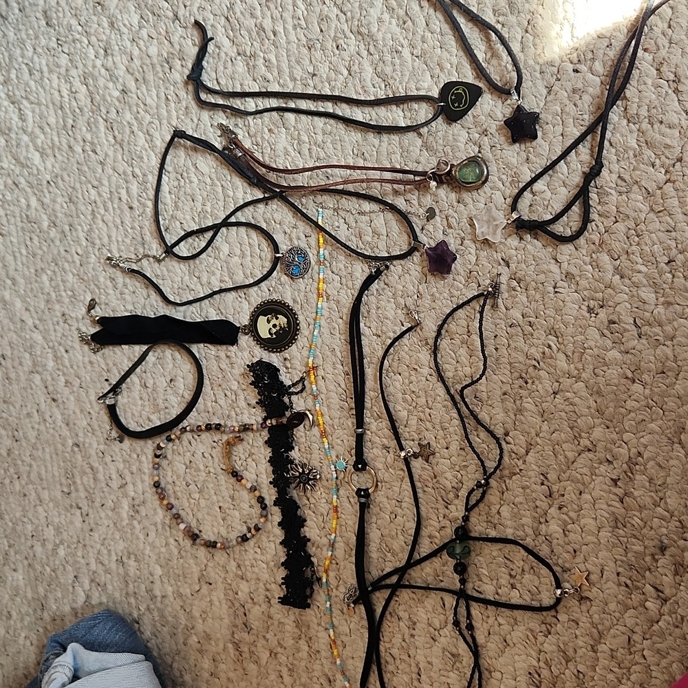 Huge Lot Of Choker Necklaces